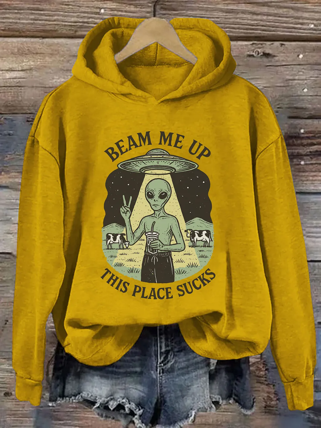Beam Me Up This Place Sucks Hoodie