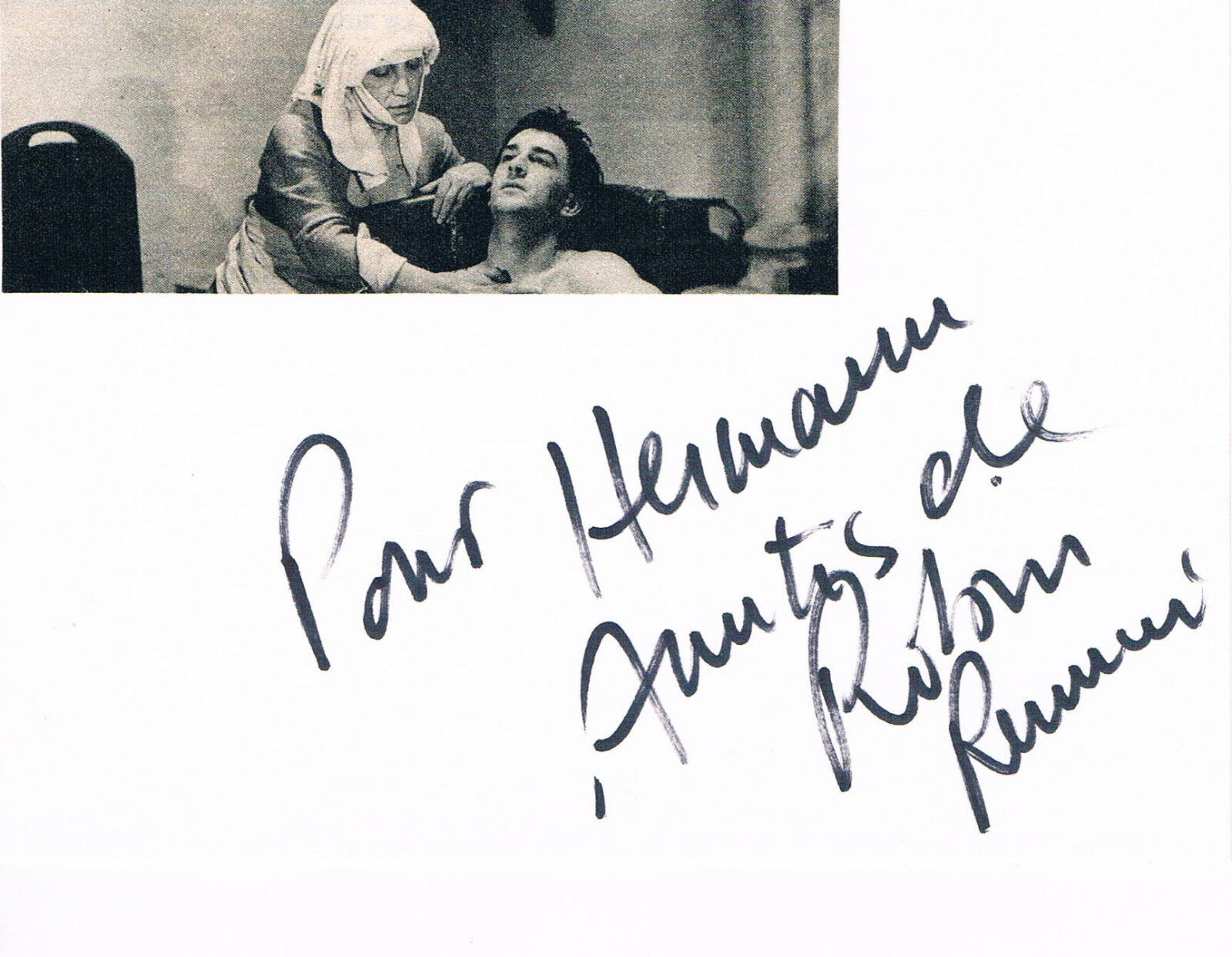 Robin Renucci 1956- genuine autograph signed card 4x6
