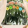 6PCS Flowers 5D DIY Diamond Painting Wind Chimes Suncatcher Kit Double Sided Diamond Art Kits Suncatcher with Crystal Pendant for Home Wall Window Decor Adults DIY Art Craft