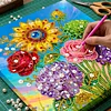uk.everydayedeals DIY Pearl Painting With Frame - Handmade Self-Adhesive Pearls - Sunflower(25*25cm)