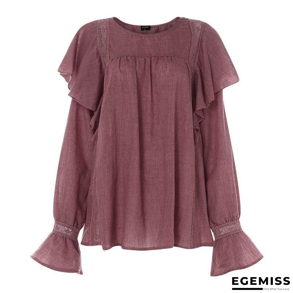 Plus Size White Cotton Tunic Beach Thin Bell Sleeve Casual Loose Oversized Blouse Tops | EGEMISS