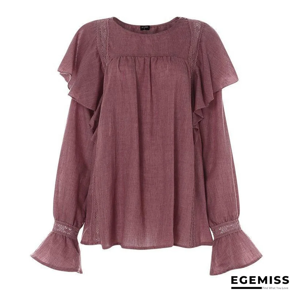 Plus Size White Cotton Tunic Beach Thin Bell Sleeve Casual Loose Oversized Blouse Tops | EGEMISS