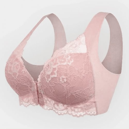 Comfort Front Closure Unlined No-Wire Shape Push up Bra