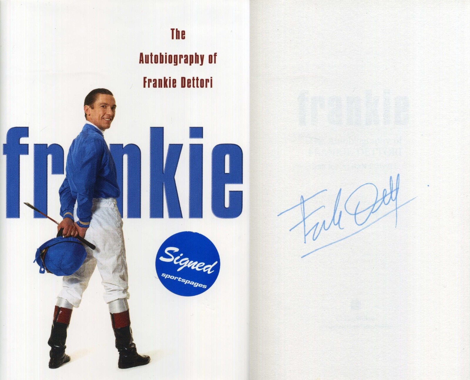 FRANKIE DETTORI Signed Photo Poster paintinggraph & Page - Champion Jockey Horse Racing preprint