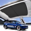Zanch Tesla New Model Y Juniper Accessories Sunshade Roof [2025 Cooling Tech, Heat Insulation] Magnetic No Sag Foldable Roof Glass Sun Shade for Model Y (2020-2025) Tesla Accessories 2026 2025 - Black