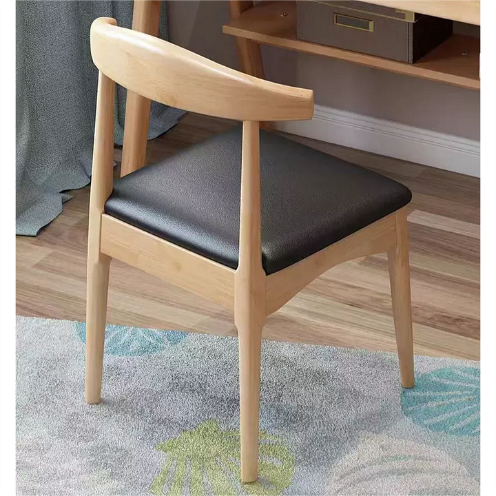 Solid Wood Soft Cushion Horn Dining Chair (Set of 2)