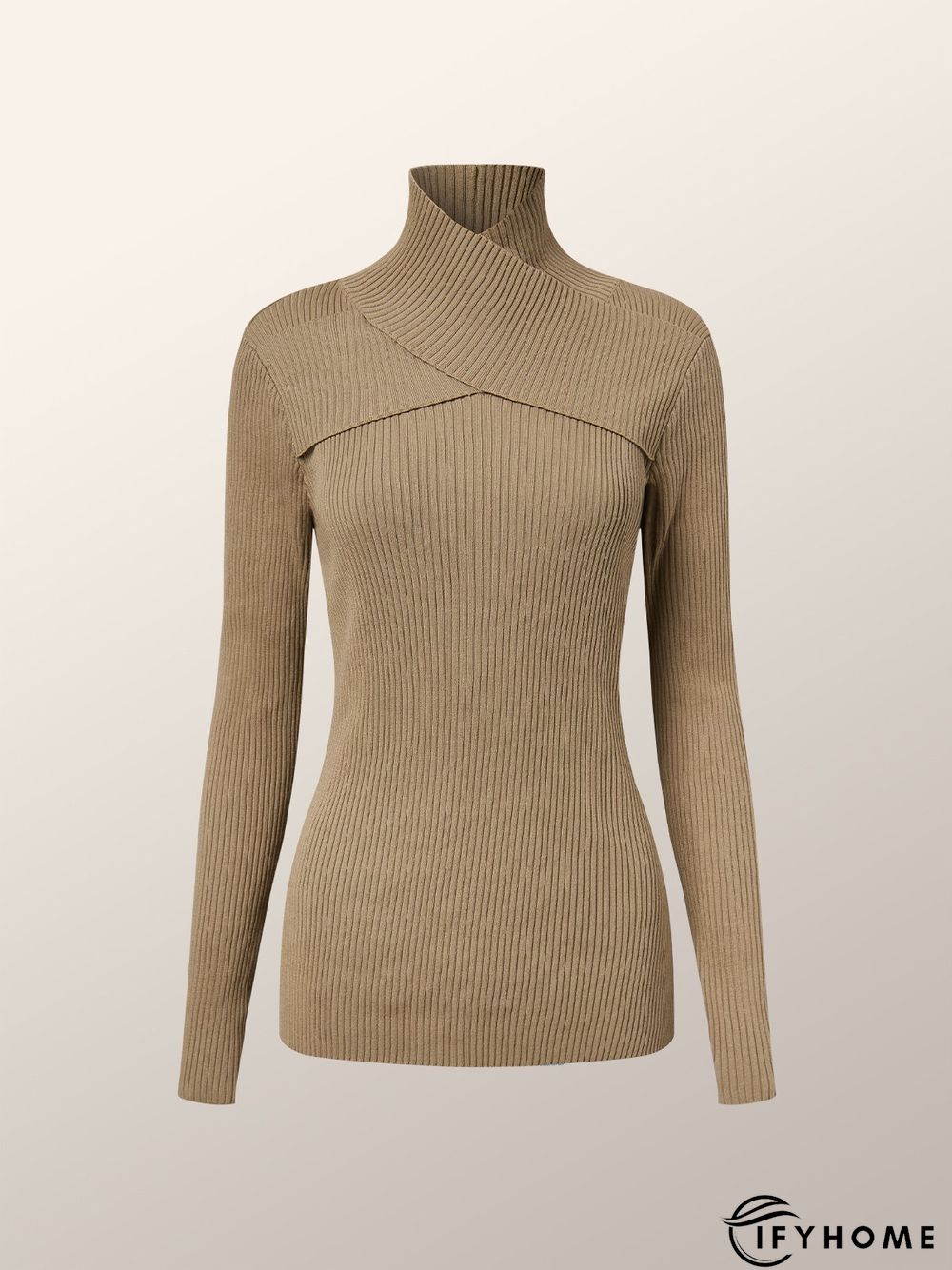 Turtleneck Elegant Long Sleeve Tight Sweater | IFYHOME