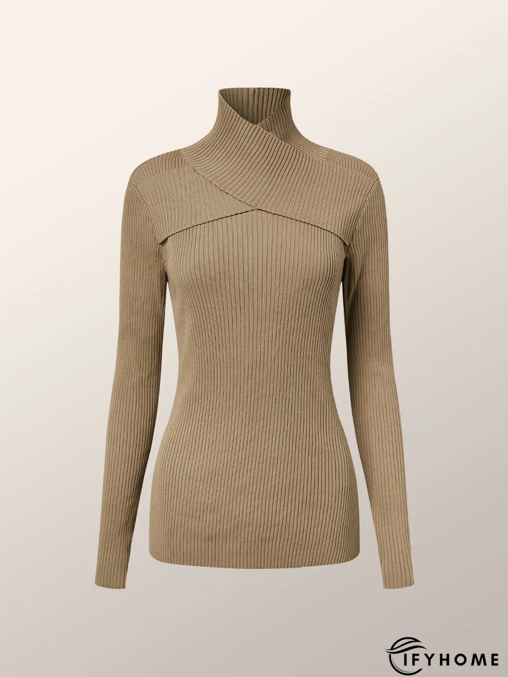 Turtleneck Elegant Long Sleeve Tight Sweater | IFYHOME