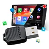 2 in 1 Wireless CarPlay Android Auto Adapter Plug & Play for Factory Wired Cars