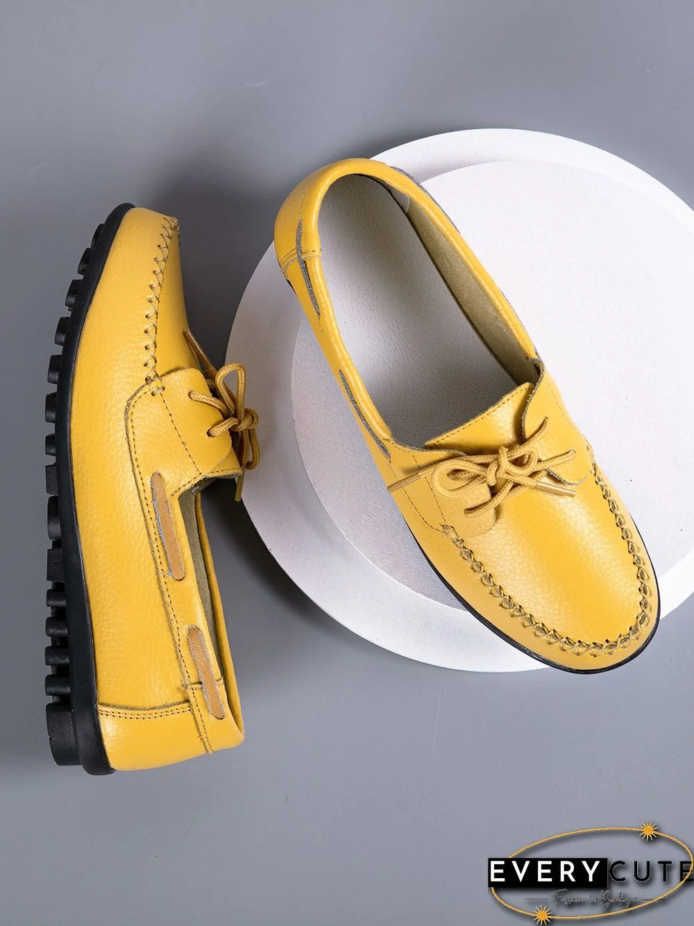 Retro Casual Simple Lace-up Flat Shoes