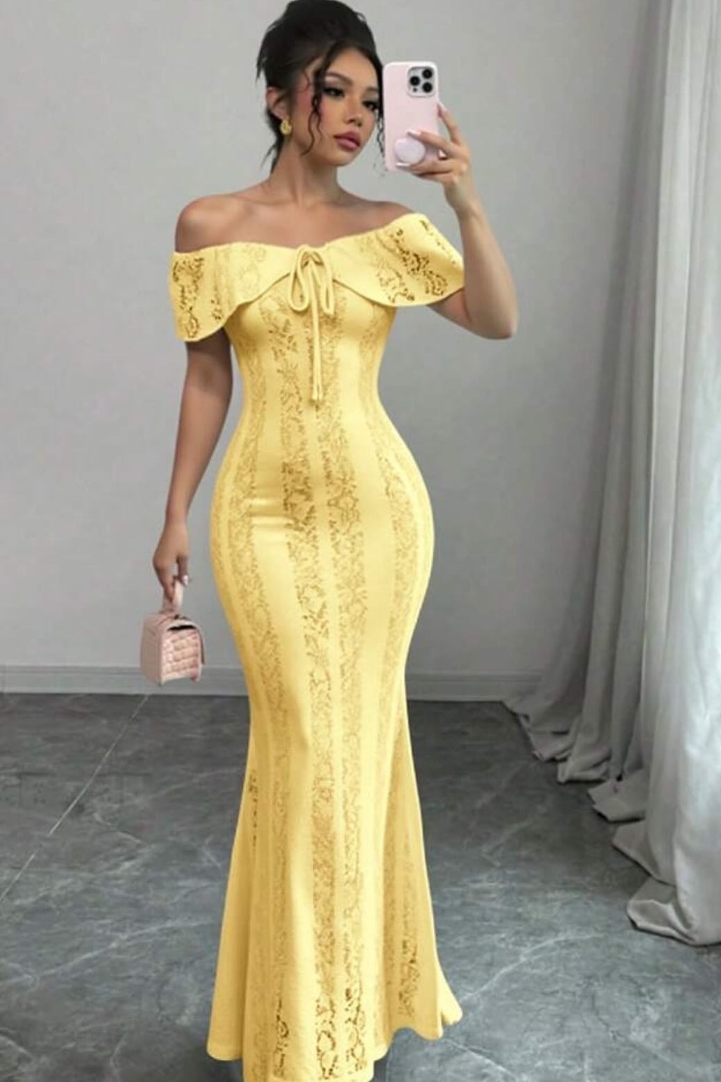 Oknass Shining Off The Shoulder Sleeveless Long Prom Dress With Mermaid