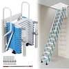 [US Local Warehouse] Ceiling Mount Attic Ladder Hidden Retractable Loft Ladder W/Pull Rod (Blue)