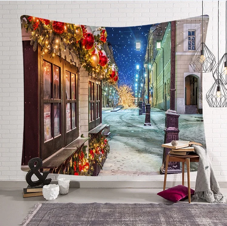 Christmas Home decor Santa Claus Hot Xmas Art Home Wall Hanging Tapestry Wall Ornamentation Christmas Wall Decor Tapestry