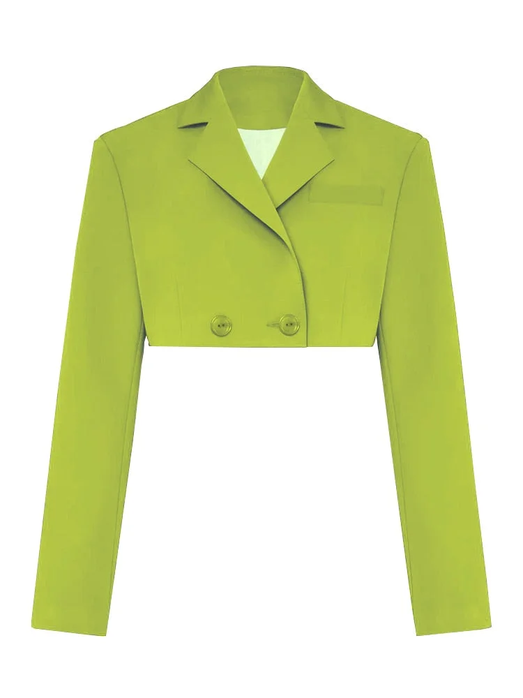 Toloer Cropped Blazer And Pleated Mini Skirt Set-Outfit Ideas