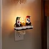 Resin Warm Glow Ghost Campfire Plug-in Night Light Wall Outlet