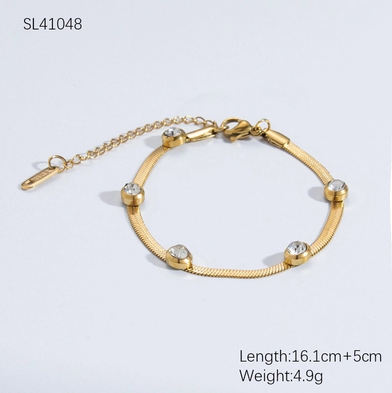 Elegant Lady Streetwear Geometric 304 Stainless Steel Stainless Steel Bracelets In Bulk