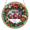 2D Flat DIY Xmas Wreath Diamond Art Pendant Double-Sided Diamond Painting Set