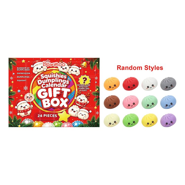 DOWMOO Merry Christmas Gift Box - Slow-Rebound Squeezable Fun Desktop Ornament with Built-in Decompression and Festive Atmosphere