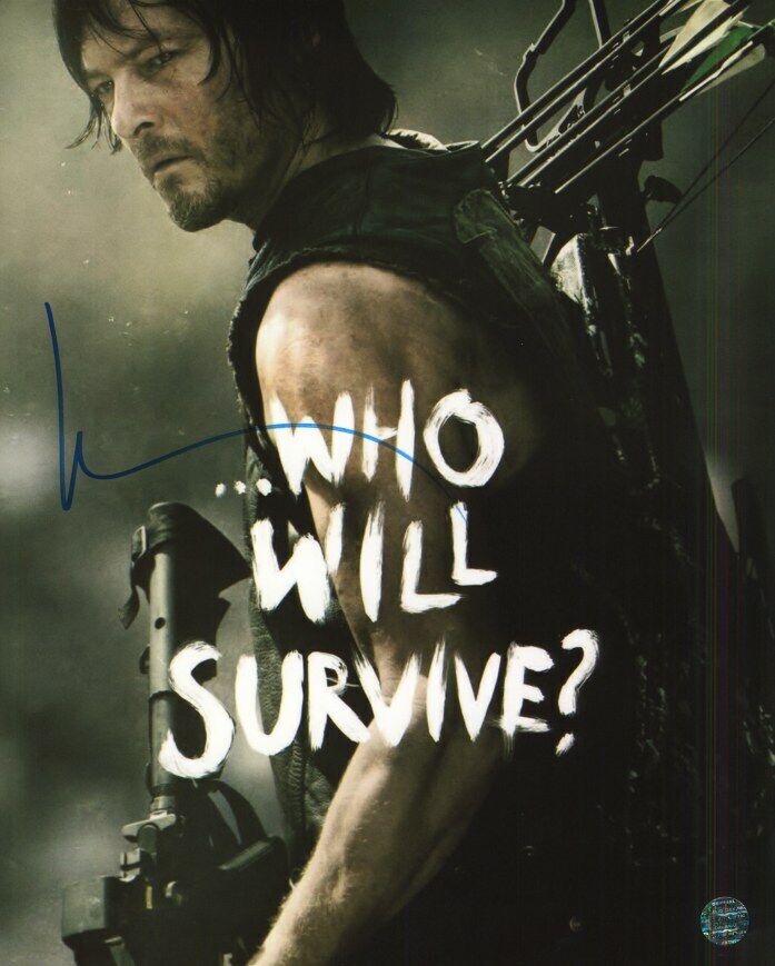 NORMAN REEDUS Autographed Original 8x10 Photo Poster painting LOA TTM