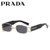 Okulary przeciwsłoneczne PRADA dla mężczyzn i kobiet, prostokątne oprawki