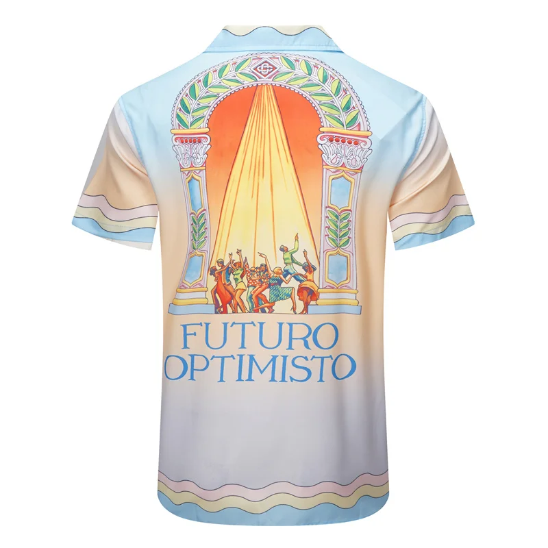 Casablanca 2023SS New Product Silk Short Sleeve Shirt
