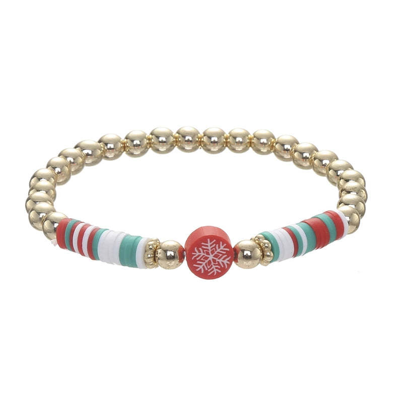 Christmas Bracelet Santa Claus Christmas Tree Peach Heart Snowflake Soft Bracelet