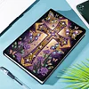 (US Local)50-Page A5 Size Cross Pattern Rhinestone Art Painting Notebook Kit for Gift