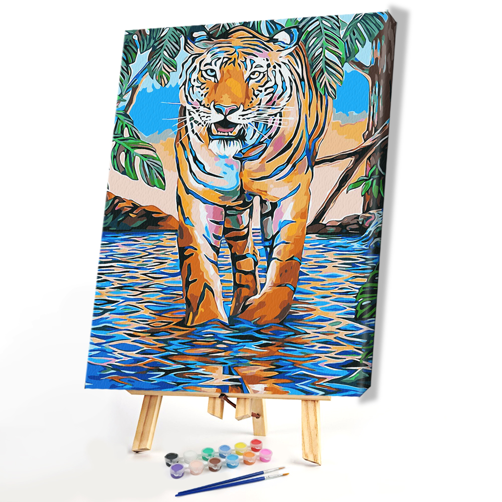 

40*50CM Paint By Numbers-Walking Tiger, 501 Original