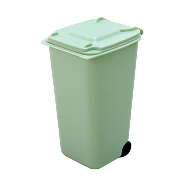 Mini Clean Trash Desk 650ml Cleaning Barrel Plastic Wastebasket for Coffee Table
