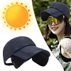 Sun Visor Hat Retractable Brim Mesh Baseball Cap Fishing Hat for Men and Women