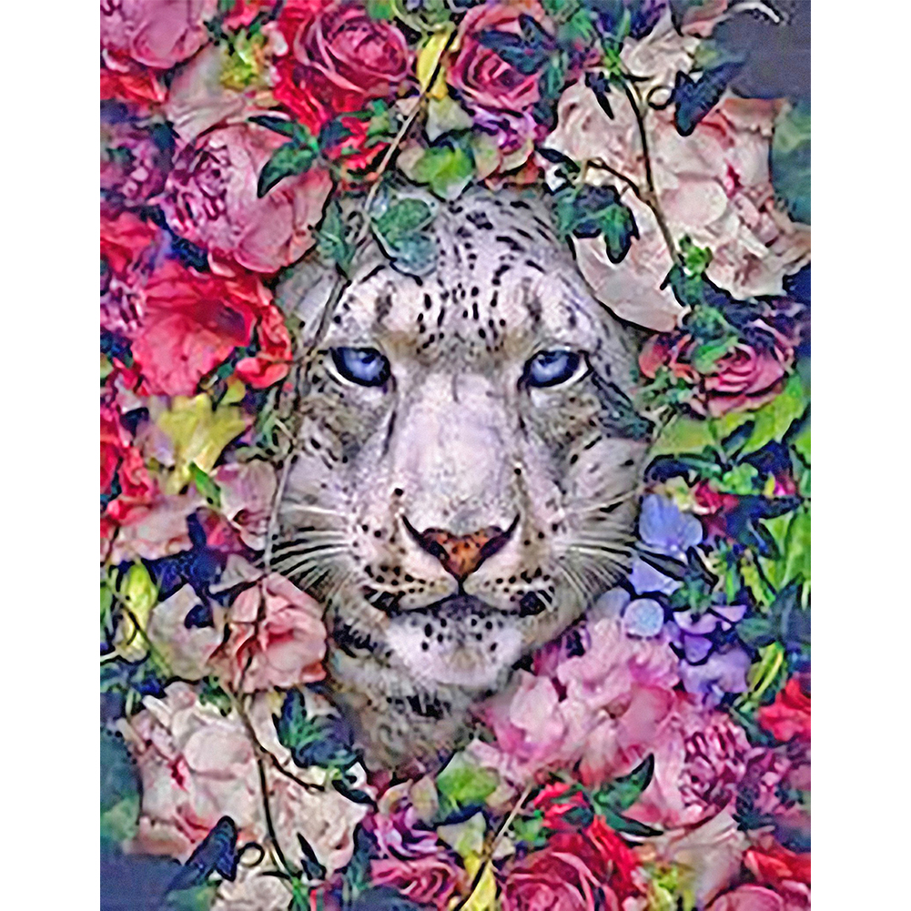 

Flower Bush Leopard - Round Drill Diamond Painting - 40*50CM, 501 Original