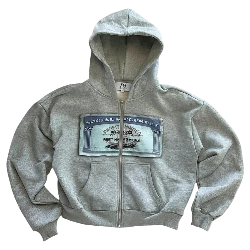 Gray Money Zipup