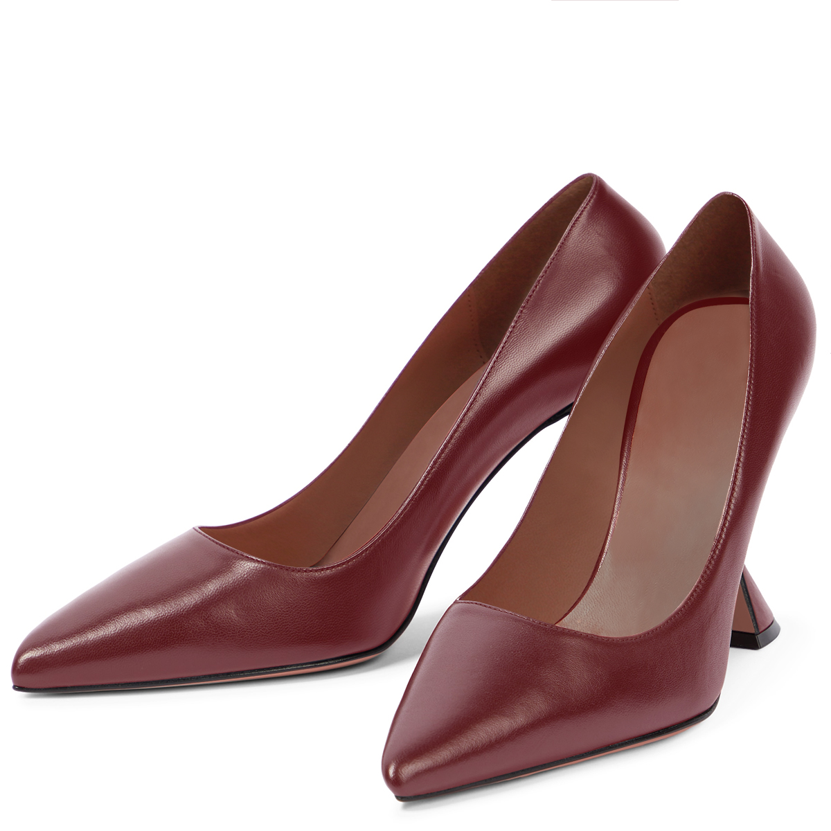 9.5cm/3.74" Women's  Triangle Heel  Pointed Toe Wedding Party Pumps