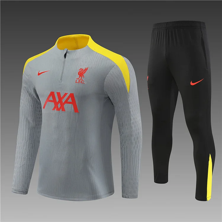 2024-25 Liverpool FC Light Grey Half-zip Training Jersey