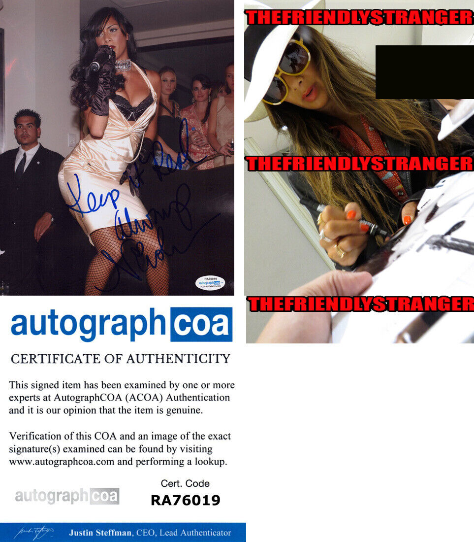 NICOLE SCHERZINGER signed 8X10 Photo Poster painting Proof - PUSSYCAT DOLLS Rare Autograph ACOA