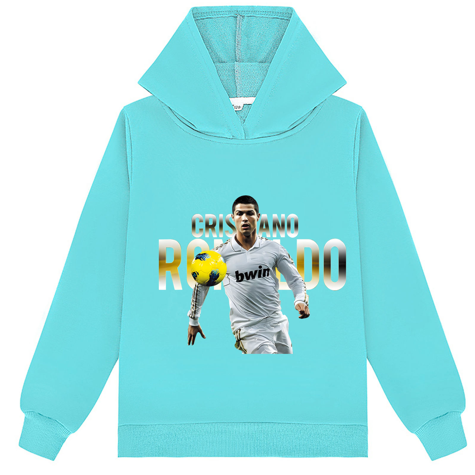 Mayoulove Unisex Cristiano Ronaldo Hoodie for Kids - Trendy Sportswear for Boys & Girls, Perfect Gift for Fans-Mayoulove