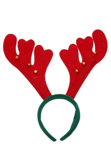 Red Cute Womens Reindeer Headwear Christmas Accessory-elleschic