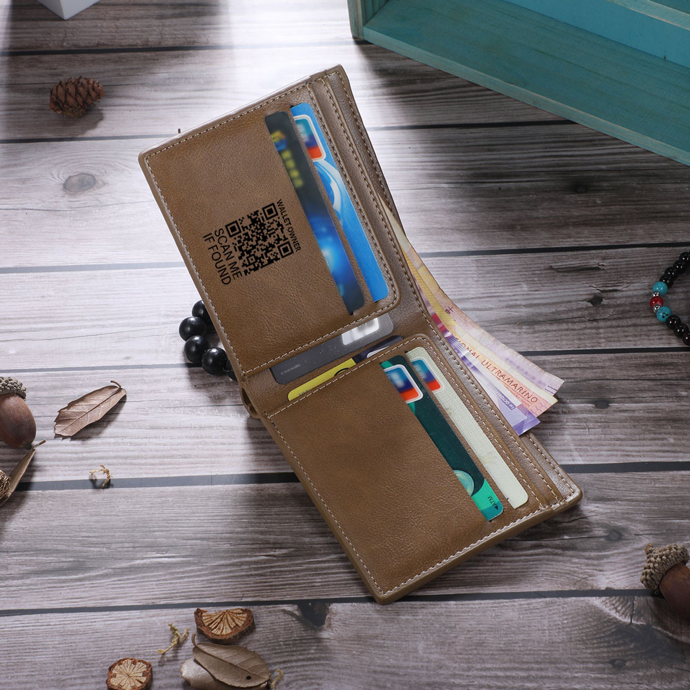 Portafoglio in pelle per coppia 1 foto e 1 testo personalizzabili