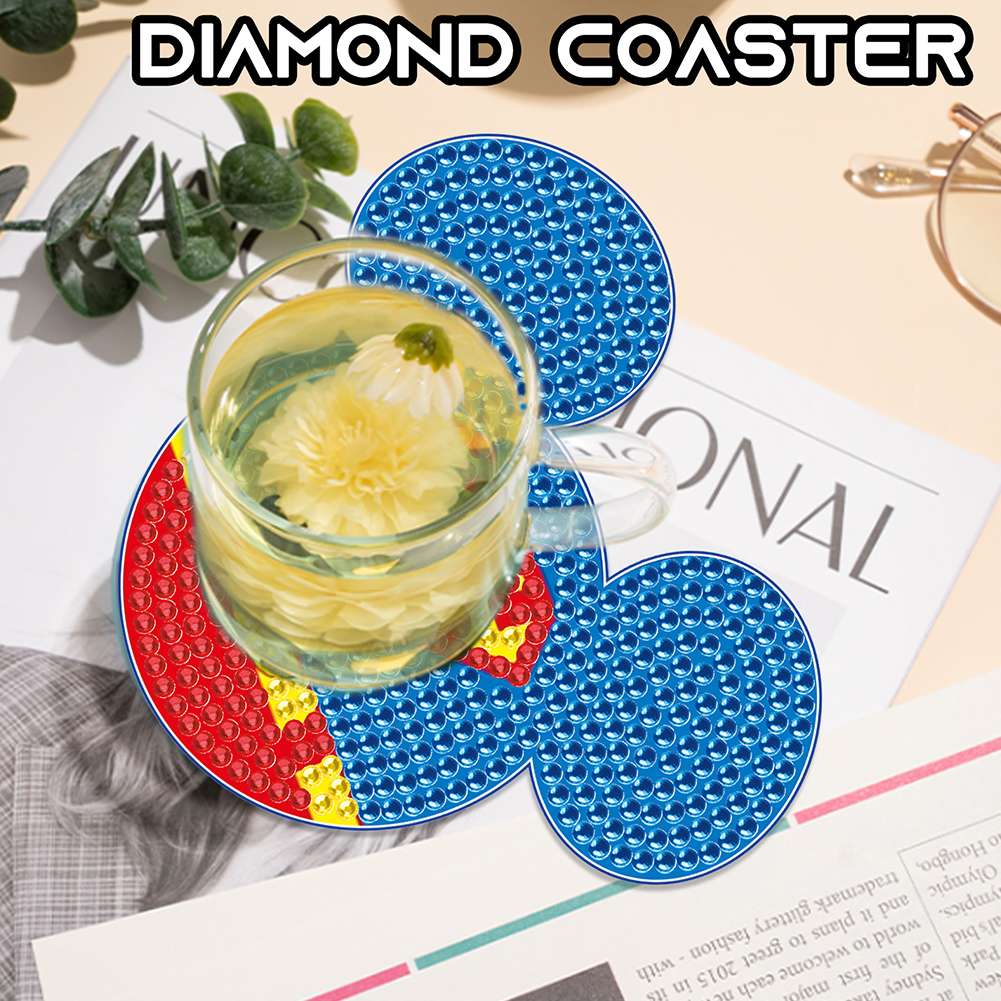 DIY Diamond Painting Coasters Kit Diamonds Cup Mat Cartoon Mickey