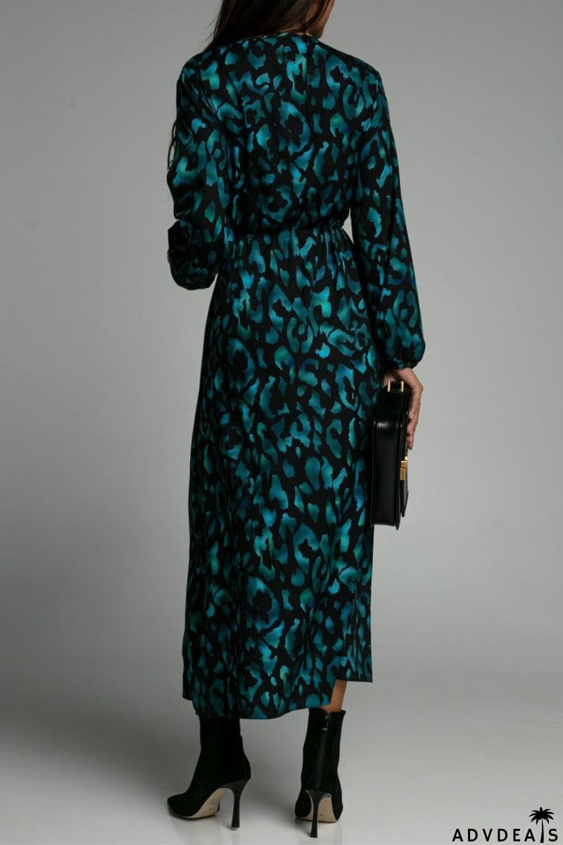 Elegant College Print Printing V Neck A Line Dresses(3 Colors)