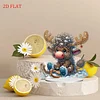 DIY Diamond Painting Double Sided Ornaments Kit for All Ages (Deer Horn Calf)