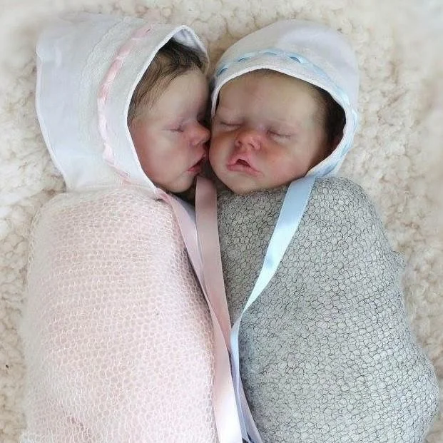 12'' Real Lifelike Preemie Sleeping Twins Boy and Girl Reborn Baby Doll Debra and Demi That Look Real -Creativegiftss® - [product_tag] RSAJ-Creativegiftss®