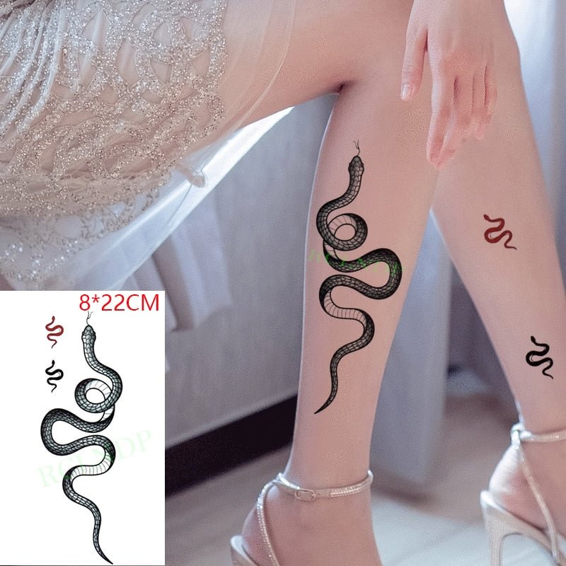 Waterproof Temporary Tattoo Sticker Sexy Snake Element Fake Tatoo Flash Tatto Body Art for Women Men tatuajes temporales
