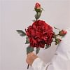 14cm Large Burn Edge Peony Artificial Flower