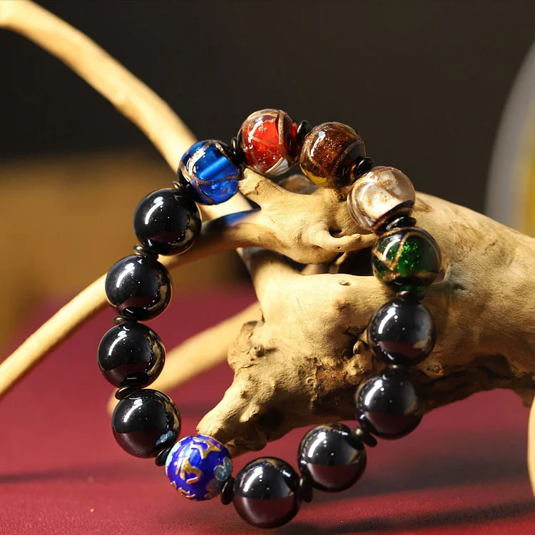 Thangka Buddha Great Fulfillment Liuli Bracelet