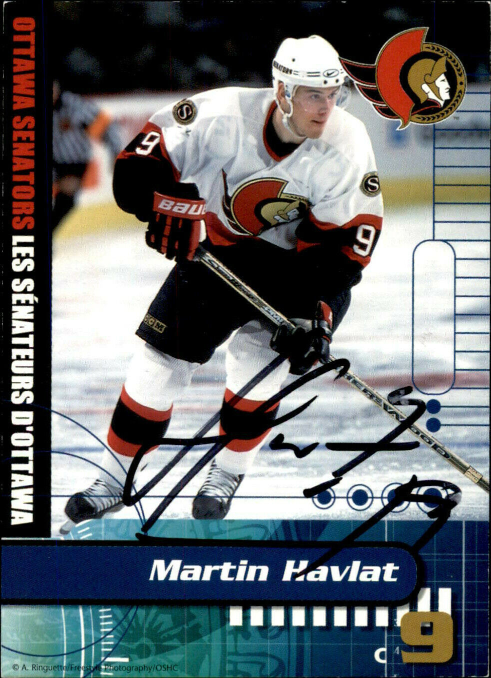 Martin Havlat SIGNED autographed 2000-2001 TEAM ISSUE 4.5x3 card OTTAWA SENATORS