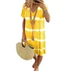 Women's Tie Dye Short Sleeve Dresses