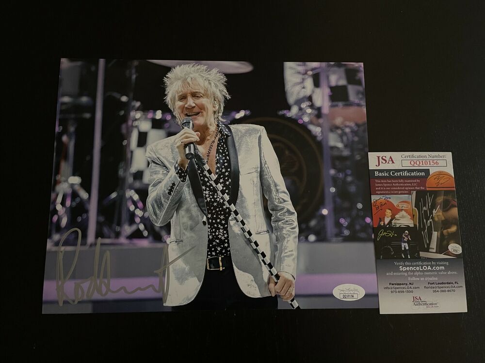 ROD STEWART SIGNED 8X10 Photo Poster painting  AUTOGRAPHED MUSIC LEGNED  3