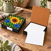 PU 5D Pearl Diamond Painting Kit Note Box DIY Diamond Art Notepad Box with 160 Sheets of Paper (Sunflower)