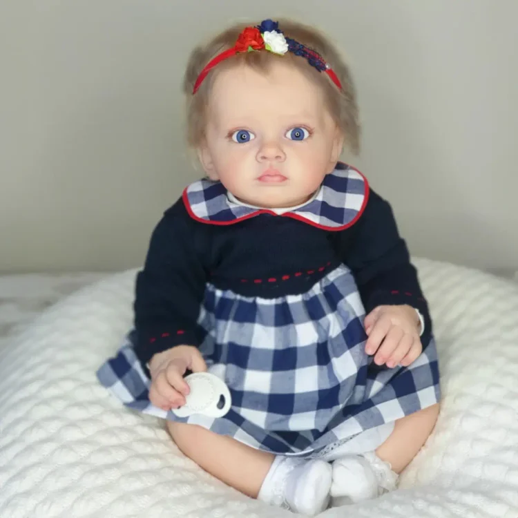  [New] 20" Real Lifelike Awake Reborn Baby Girl Doll Dailain, Open Eyes Reborn Doll Baby with Heartbeat💖 & Sound🔊 - Reborndollsshop®-Reborndollsshop®